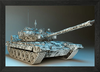 3D Rendering Tank Gerahmtes Wandbild Poster Leinwanddruck Bild