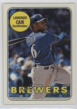 2018 Topps Heritage High Number Action Image Variation SP Lorenzo Cain #706 16o7