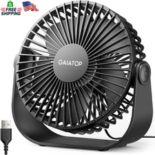 Gaiatop USB Desk Fan, 3 Speeds Strong Airflow, 5.5 Inch Portable 90  Rotate Quie