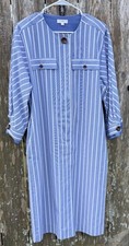 a loves a Men’s Shirt Dress Size S Blue White Stripes 3/4 Sleeves