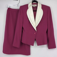Vintage 70's Adolph Schumann For Lilli Ann Fitted Suit Career Blazer Skirt