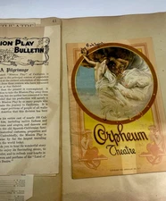 Lot 2 Antique C 1916 California Theater Programs ORPHEUM & Mission Ephemera Vtg