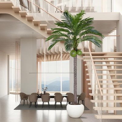 Artificial Phoenix Palm Tree 9ft Tall Tropical Fake Tree with 24