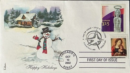 AFDCS Court of Honor 22 3675 Christmas 2002 with Canada 1.25 Christmas Stamp FDC
