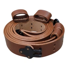 US M1 Garand Rifle M1907 Leather Carry Sling WWII Marked with Extra Keepers