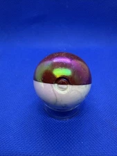 Aura Coated Howlite And Red Jasper Crystal Pokeball Carving 98 Grams