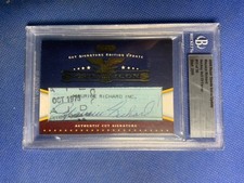 2009 RAZOR SPORTS ICONS UPDATE MAURICE RICHARD AUTO HOCKEY HOF #15/36 BGS GRADED