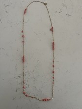 Stella And Dot Gold tone Pink Salmon Color Be...