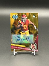 2023 Bowman University Chrome #190 Korey Foreman - Autograph Gold Lava /50