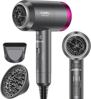 #ad CONFU Ionic Blow Dryer 1600W Lightweight Fast Drying Negative Ion Hairdryer $29.99