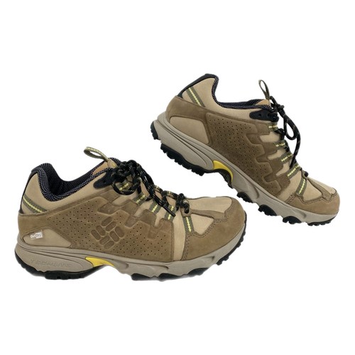 Columbia Beige Leather Hiking Sneakers | Size 8.5