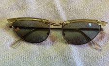 Vintage 1960s Cat Eye Glasses Clear Frames Tinted Lenses