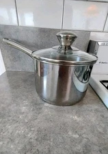 Tools of the Trade Stainless Steel 1.5 Quart Sauce Pan Glass Lid HF10817 