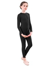 Girls' Full Body Long Sleeve Unitard Piece Gymnastics Dance Bodysuits for Bl...