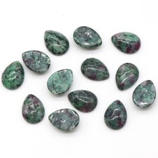 50pcs 13x18mm Natural Zoisite Stone Teardrop CAB CABOCHON DIY Jewelry Making