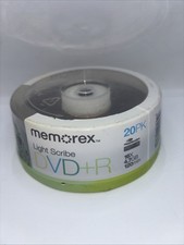 MEMOREX LIGHTSCRIBE DVD R 20-Pack 4.7GB 16x 120 Min Recordable NEW SEALED