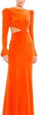 Mac Duggal 67944 Cutout Waist Long Sleeve Dress Size 8