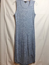 WILFRED FREE Sleeveless Midi Tank Dress Sz S Heather Blue Stretch Comfort Beachy