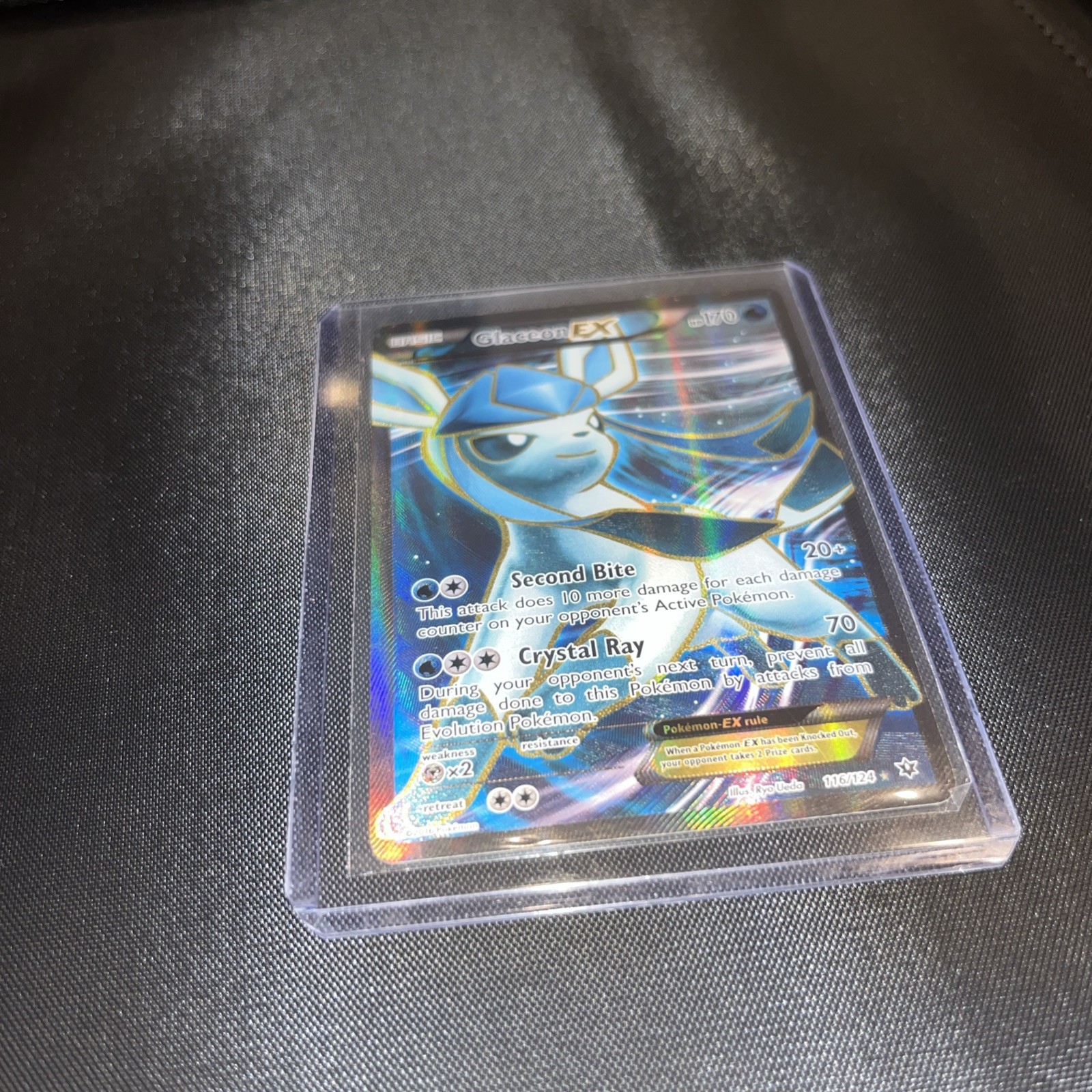 Glaceon EX 116/124 Fates Collide Full Art Ultra Rare Pokemon Card TCG LP-MP