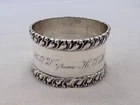 Antique Shiebler Sterling Silver Large Round Napkin Ring NC-10
