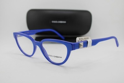 NEW DOLCE & GABBANA DG 3358 3378 BLUE SILVER AUTHENTIC EYEGLASSES 53-19