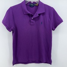 Youth Small Ralph Lauren Polo Shirt Purple Kids Navy Pony