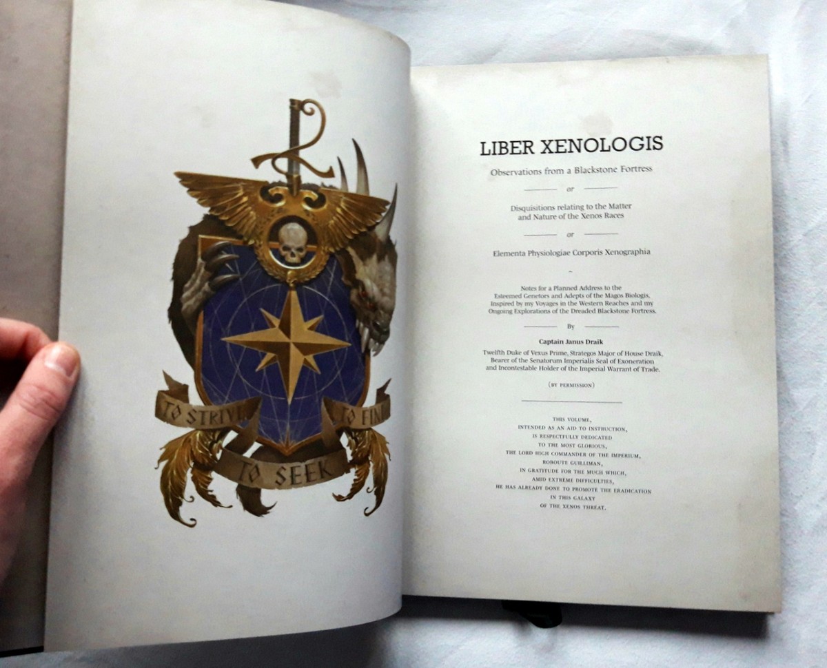 Liber Xenologis Hardback Book Black Library Warhammer 40k for sale