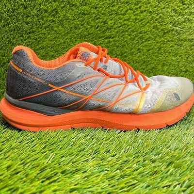 The North Face Ultra Cardiac II Mens Size 12 Gray Orange Running Shoes Sneakers