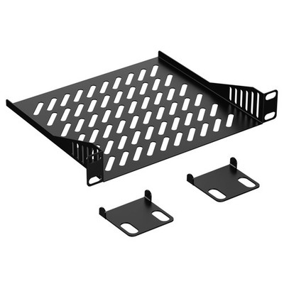 10'' 1U Server Rack Shelf Ventilated Rack-Mounted Cantilever Tray Network Cabinet