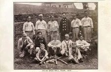 Delhi NY 1909 Baseball Baseball Team Full Uniforms Bats RPPC Photo Postcard COPY