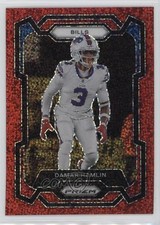 2023 Panini Prizm Red Sparkle Prizm Damar Hamlin #27 1f60