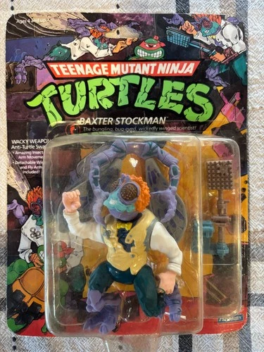 1989 TMNT Baxter Stockman Factory sealed figure on great condition card! Read