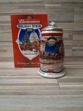 2001 Budweiser Holiday Stein – Holiday at the Capitol – Ceramarte – Clydesdales