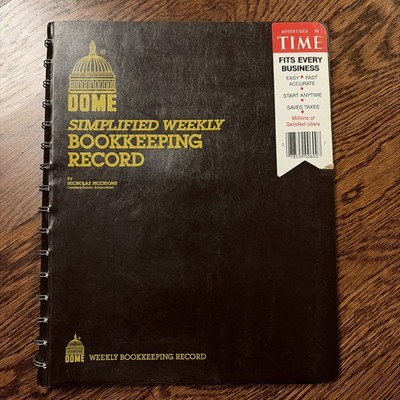 DomeSkin DOM600 Bookkeeping Record Book - Brown