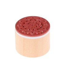 Durable Bamboo Wooden Stampers Multi Color Circle Shape for Arts Crafts Kids