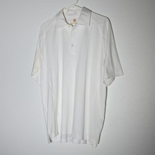 Ben Hogan Men's White M Polo Shirt Short Sleeve Collared Embroidered