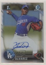 2016 Bowman Chrome Prospects Refractor 399/499 Yadier Alvarez #CPA-YA Auto xi6
