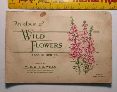 1937 Wills's Cigarettes Wild Flowers 2nd Series Album w/ Cards *FULL SET*