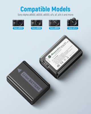 Cargador Y 2 Batería Np-fw50 Para Sony A7ii A7 Zv-e10 A6400 | Meses sin interés