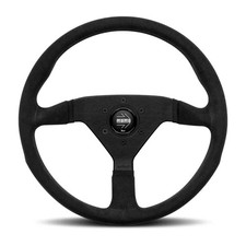 Momo Premium Microfiber Steering Wheel Black Stitching 350mm - Mcl35al1b Momo Premium Microfiber Steering Wheel Black Stitching 350mm - Mcl35al1b