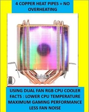 Heatsink CPU Cooler RGB Fan with 4 Pin Intel LGA 2066 LGA 2011 2011-3 Square ILM