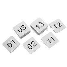  20PCS Acrylic Square Locker Number Tag Sticker - Self-Adhesive Room 01-20