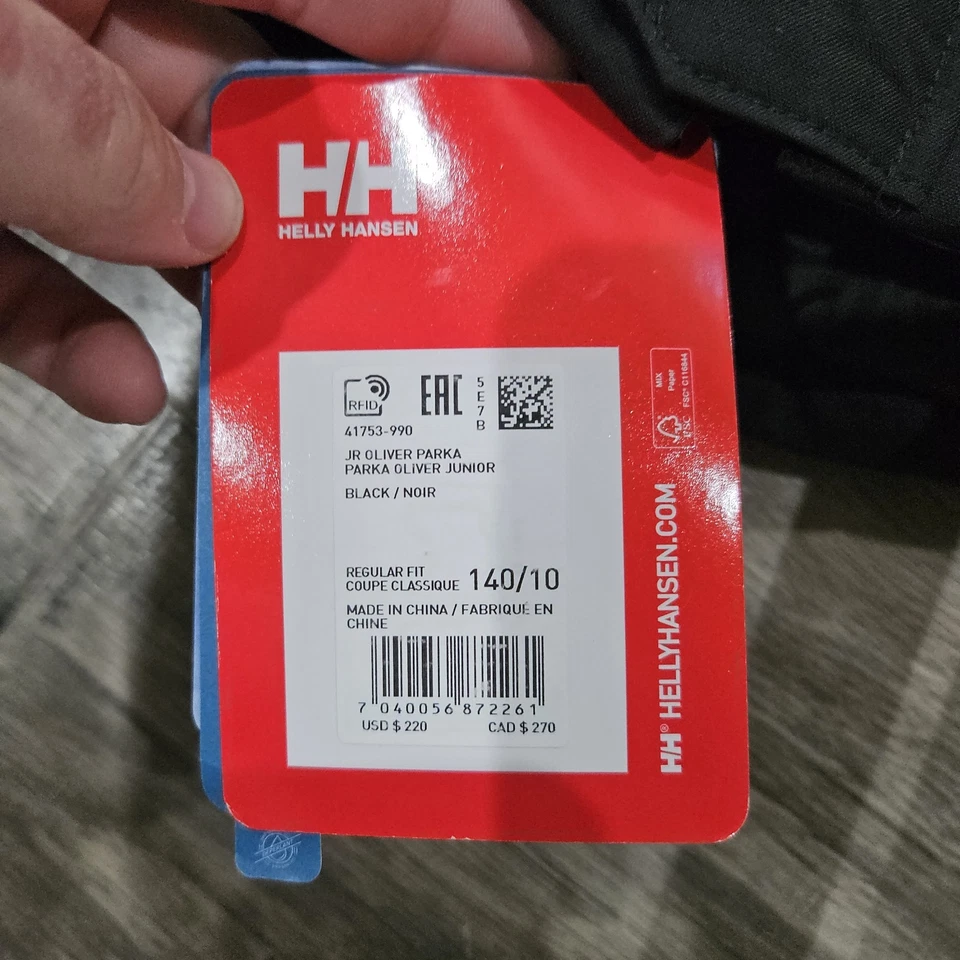 Chaqueta Parka Helly-Hansen Junior Oliver Talla 10 Nueva Con Etiquetas Foto 2 de 4