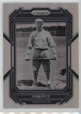 2023 Panini Prizm Silver Prizm Sam Rice #186 HOF 0qn