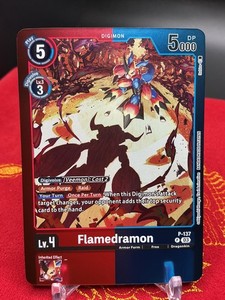 flamedramon digimon card P-137 Flamedramon 烈焰獸(Update Pack 2024) – BAN-TYO TCG