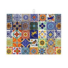 Mexican Tilt Dish Drying Mat For Kitchen Counter Absorbent Large Kitchen Fast...
