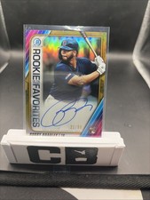 Bobby Bradley 2020 Bowman Chrome #ROYFA-BB ROY Favorites Auto Gold /50 (RC)