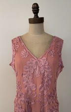 NWT Sundance Catalog “Cameo” Sleeveless Short Soutache Dress Pink/Mauve Size M