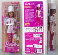 BARBIE You Can Be Anything Pastry Chef Doll w/Chef Hat, Jacket, Cake New SEALED