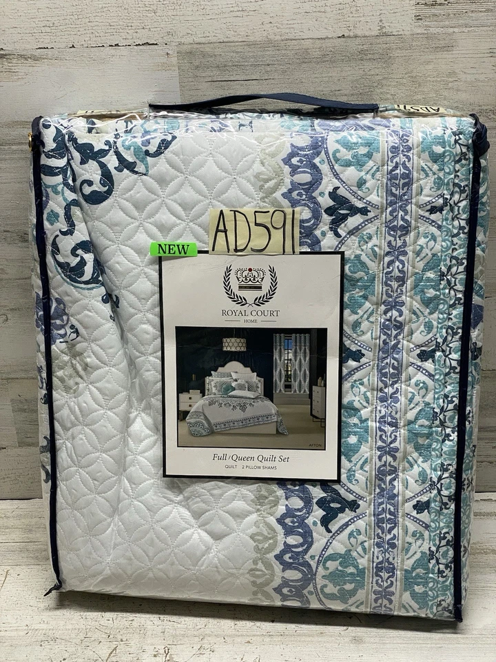 Royal Court Afton Queen Quilt & Shams 3pc Set New - Image 2 of 4